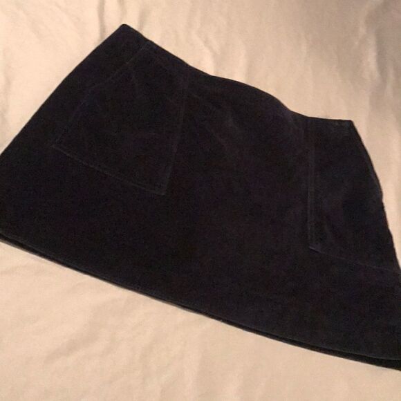 GAP Velour Finish Navy Mini Skirt - Size 04 - Picture 4 of 7